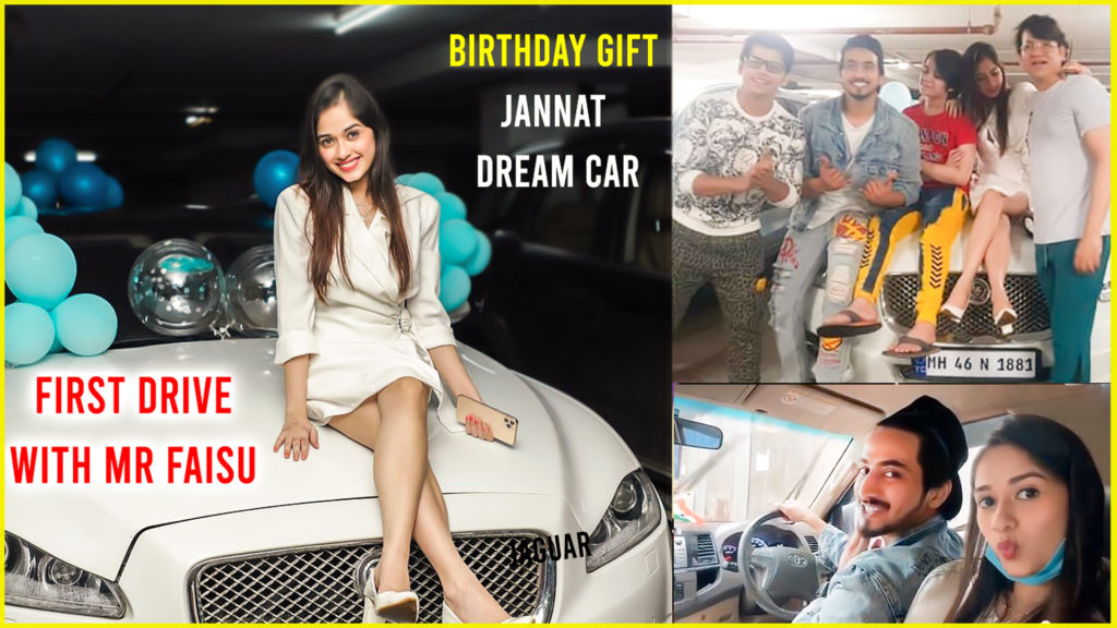 Jannat Zubair New Jaguar | Car Drive With Faisu All Images and Videos