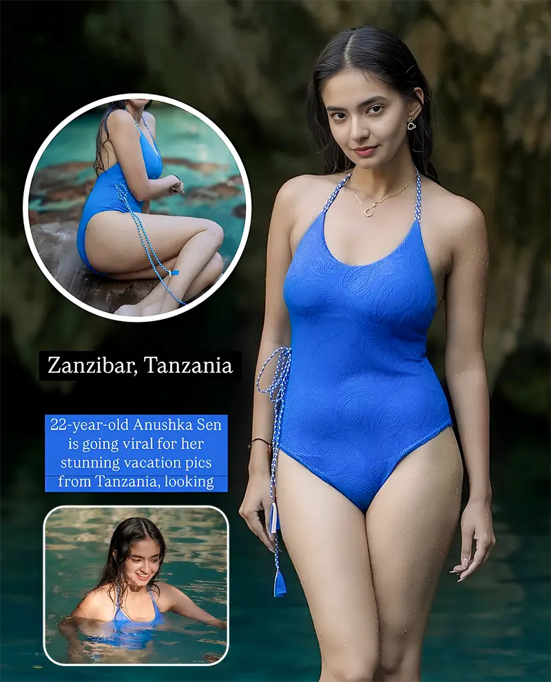 Anushka Sen Tanzania Swimming Photos 2025